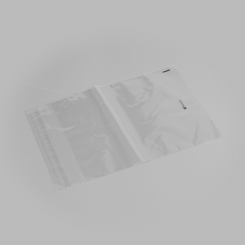 Bag Tek Clear Plastic Lip and Tape Bag - Self Sealing - 10" x 8" - 100 count box