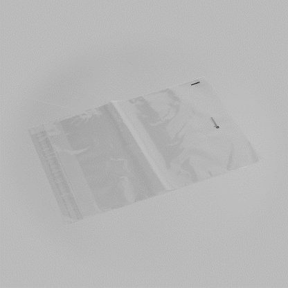 Bag Tek Clear Plastic Lip and Tape Bag - Self Sealing - 10" x 8" - 100 count box