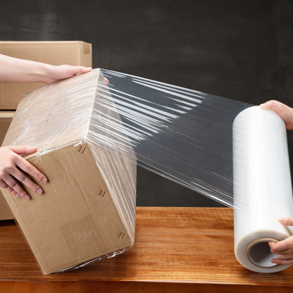 Handy Tek Clear Plastic Stretch Wrap - Heavy-Duty, 80 gauge - 20" x 6000' - 1 count box