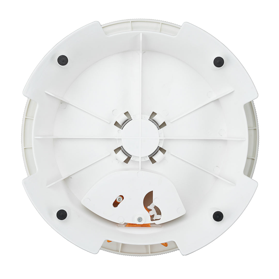 Pastry Tek Round White Plastic Revolving Cake Stand / Turntable - with Non-Slip Base, Silicone Piping Bag Set - 12" - 1 count box