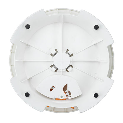 Pastry Tek Round White Plastic Revolving Cake Stand / Turntable - with Non-Slip Base, Silicone Piping Bag Set - 12" - 1 count box