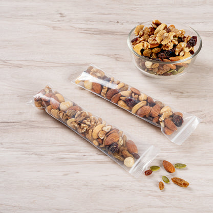 Bag Tek Clear Plastic Zip Snack Bag - 8" x 2" - 100 count box