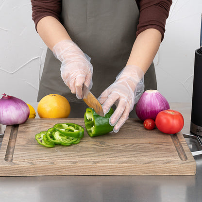 Eco Serve Clear Plastic Small Compostable Gloves - Powder-Free - 10 1/4" x 8 3/4" - 100 count box
