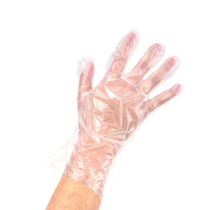 Eco Serve Clear Plastic Large Compostable Gloves - Powder-Free - 11 1/2" x 10 1/4" - 1000 count box