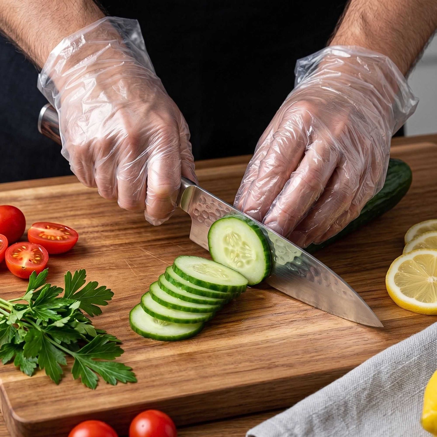 Eco Serve Clear Plastic Large Compostable Gloves - Powder-Free - 11 1/2" x 10 1/4" - 1000 count box