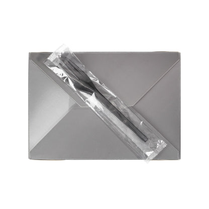 Basic Nature Black CPLA Plastic Fork - Wrapped, Heat-Resistant, Compostable - 6 1/2" - 50 count box