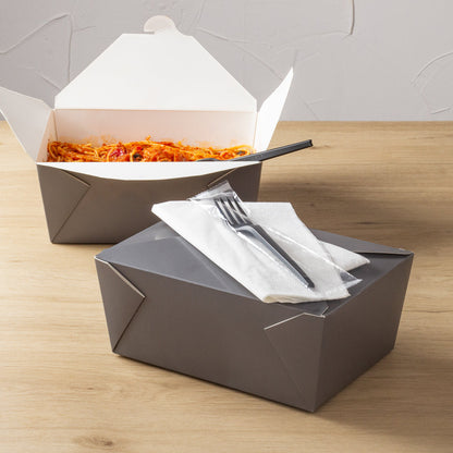 Basic Nature Black CPLA Plastic Fork - Wrapped, Heat-Resistant, Compostable - 6 1/2" - 50 count box