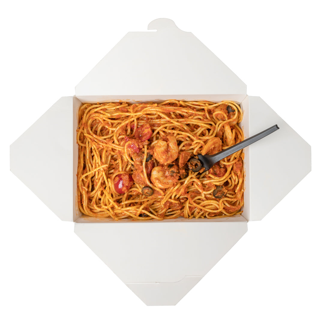 Basic Nature Black CPLA Plastic Fork - Wrapped, Heat-Resistant, Compostable - 6 1/2" - 250 count box