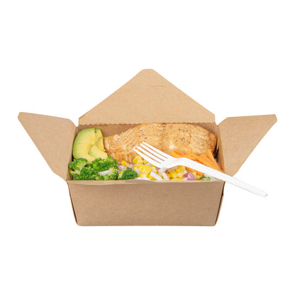 Basic Nature White CPLA Plastic Fork - Wrapped, Heat-Resistant, Compostable - 6 1/2" - 50 count box