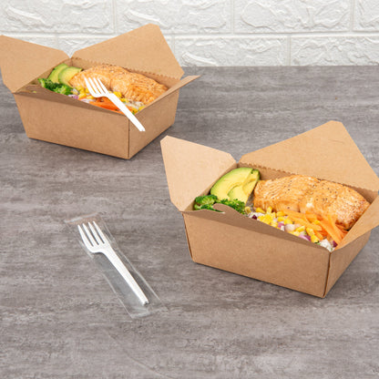 Basic Nature White CPLA Plastic Fork - Wrapped, Heat-Resistant, Compostable - 6 1/2" - 250 count box