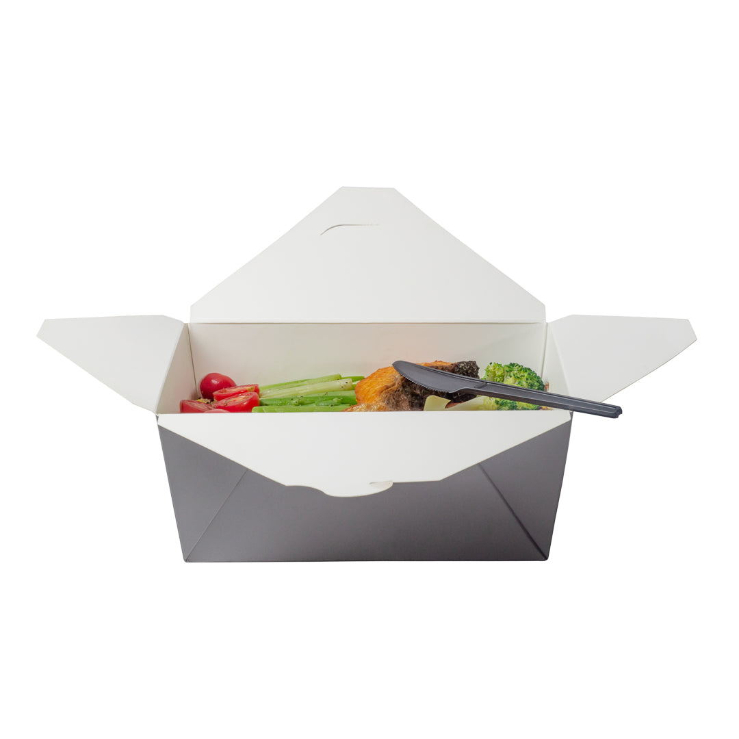 Basic Nature Black CPLA Plastic Knife - Wrapped, Heat-Resistant, Compostable - 6 1/2" - 50 count box