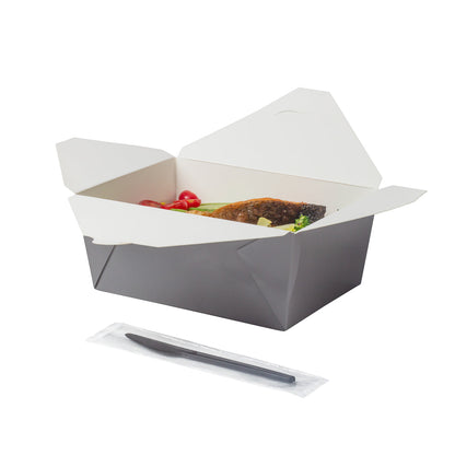 Basic Nature Black CPLA Plastic Knife - Wrapped, Heat-Resistant, Compostable - 6 1/2" - 250 count box