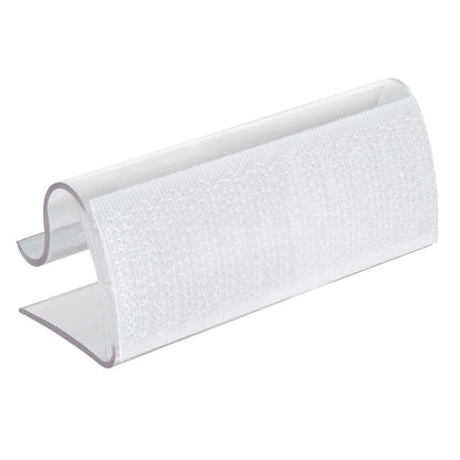 Table Tek Rectangle Clear Plastic Table Cover / Tablecloth Clip - for 3/4" to 1" Thick Tables - 2 1/2" - 10 count box