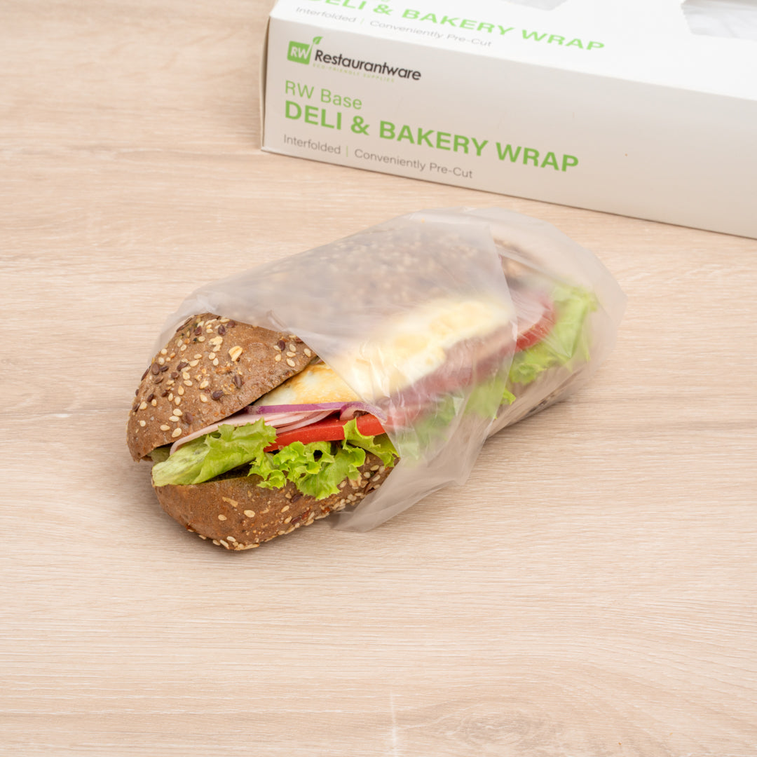 Chef 101 Plastic Interfolded Deli and Bakery Wrap - 10 3/4" x 10" - 1000 count box