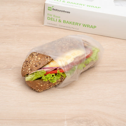 Chef 101 Plastic Interfolded Deli and Bakery Wrap - 10 3/4" x 10" - 1000 count box