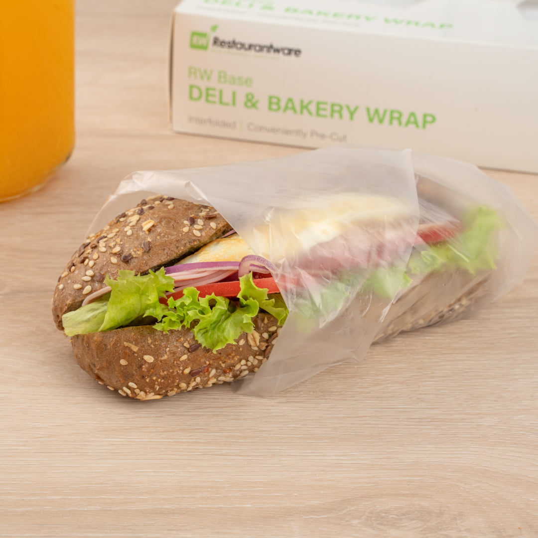 Chef 101 Plastic Interfolded Deli and Bakery Wrap - 10 3/4" x 10" - 1000 count box