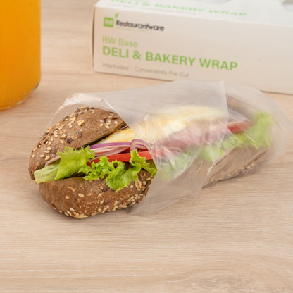 Chef 101 Plastic Interfolded Deli and Bakery Wrap - 10 3/4" x 10" - 1000 count box