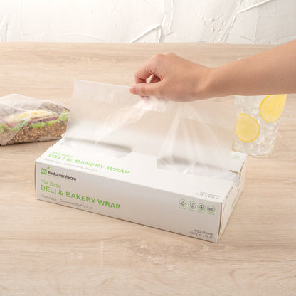 Chef 101 Plastic Interfolded Deli and Bakery Wrap - 10 3/4" x 10" - 10000 count box
