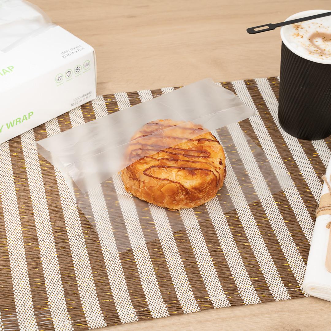 Chef 101 Rectangle Plastic Interfolded Deli and Bakery Wrap - 10 3/4" x 8" - 1000 count box