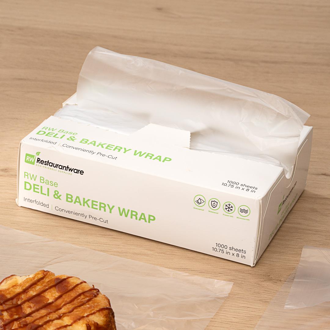 Chef 101 Rectangle Plastic Interfolded Deli and Bakery Wrap - 10 3/4" x 8" - 1000 count box