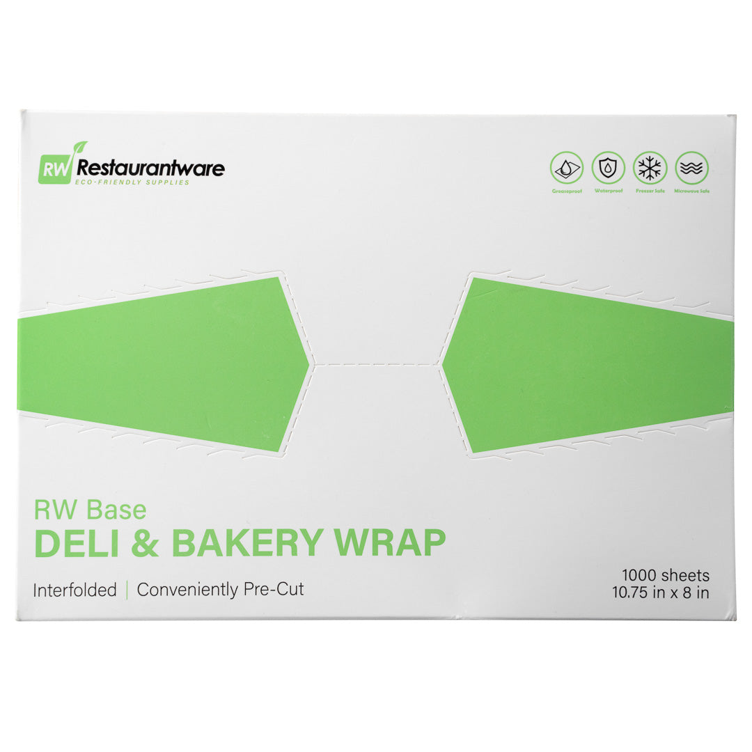 Chef 101 Rectangle Plastic Interfolded Deli and Bakery Wrap - 10 3/4" x 8" - 10000 count box