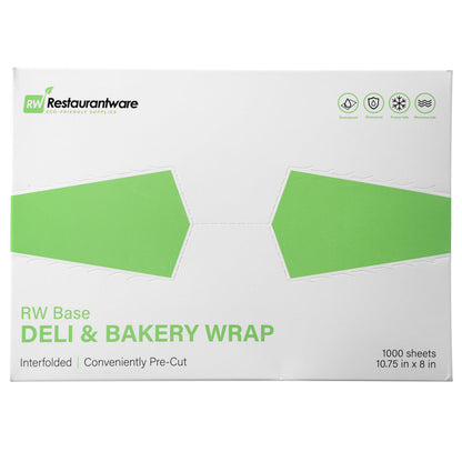 Chef 101 Rectangle Plastic Interfolded Deli and Bakery Wrap - 10 3/4" x 8" - 10000 count box