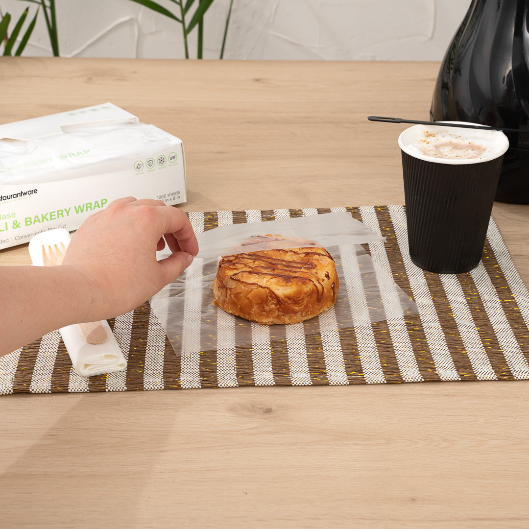 Chef 101 Rectangle Plastic Interfolded Deli and Bakery Wrap - 10 3/4" x 8" - 10000 count box
