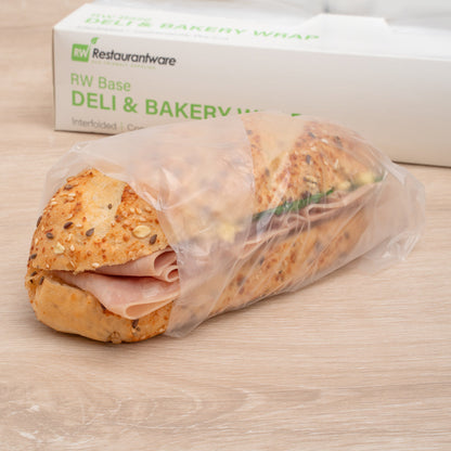 Chef 101 Rectangle Plastic Interfolded Deli and Bakery Wrap - 12" x 10 3/4" - 1000 count box