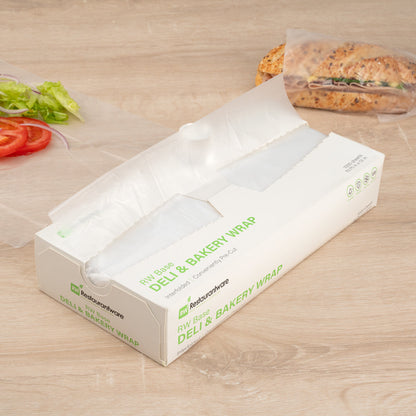Chef 101 Rectangle Plastic Interfolded Deli and Bakery Wrap - 12" x 10 3/4" - 10000 count box