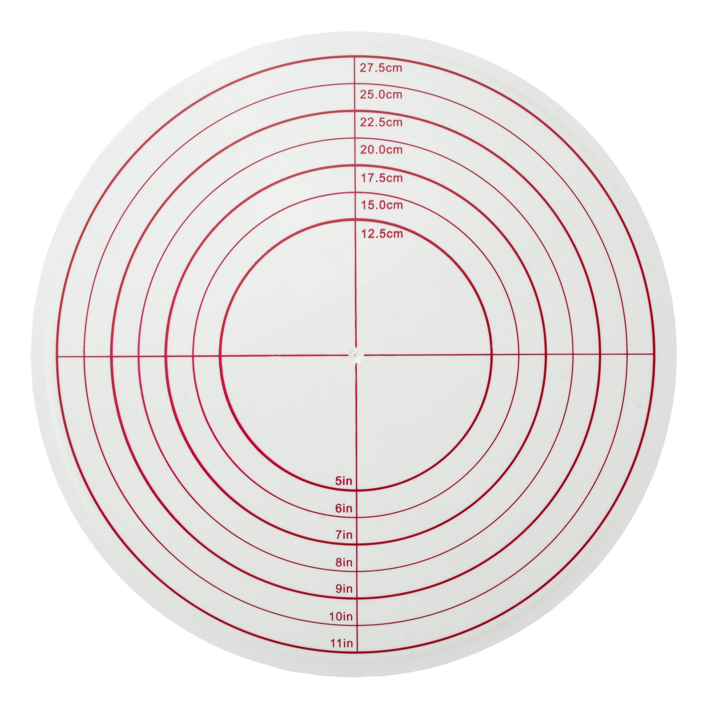 Pastry Tek Round White Plastic Revolving Cake Stand / Turntable - Non-Slip Base - 12" - 1 count box