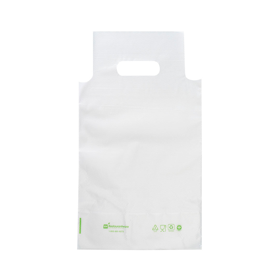 Bag Tek Clear Plastic Drink Carrier Bag - Fits 1 Cup - 6 1/4" x 3 1/4" x 11" - 100 count box
