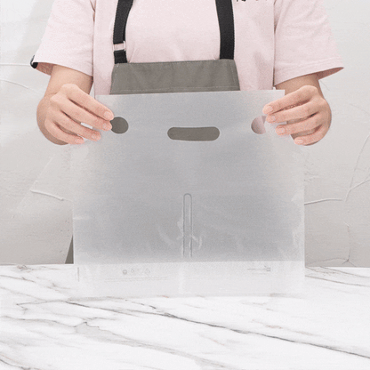 Bag Tek Clear Plastic Drink Carrier Bag - Fits 2 Cups - 12 1/2" x 3 1/4" x 11" - 100 count box