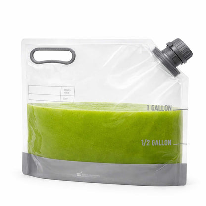 Cater Tek 1 gal Clear Plastic Take Out Drink Bag - with Safety Cap - 12 3/4" x 5 3/4" x 11 3/4" - 10 count box