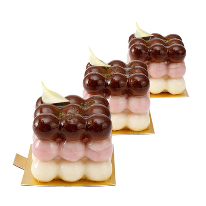 Pastry Tek Silicone Bubble Cube Baking Mold - 6-Compartment - 1 count box