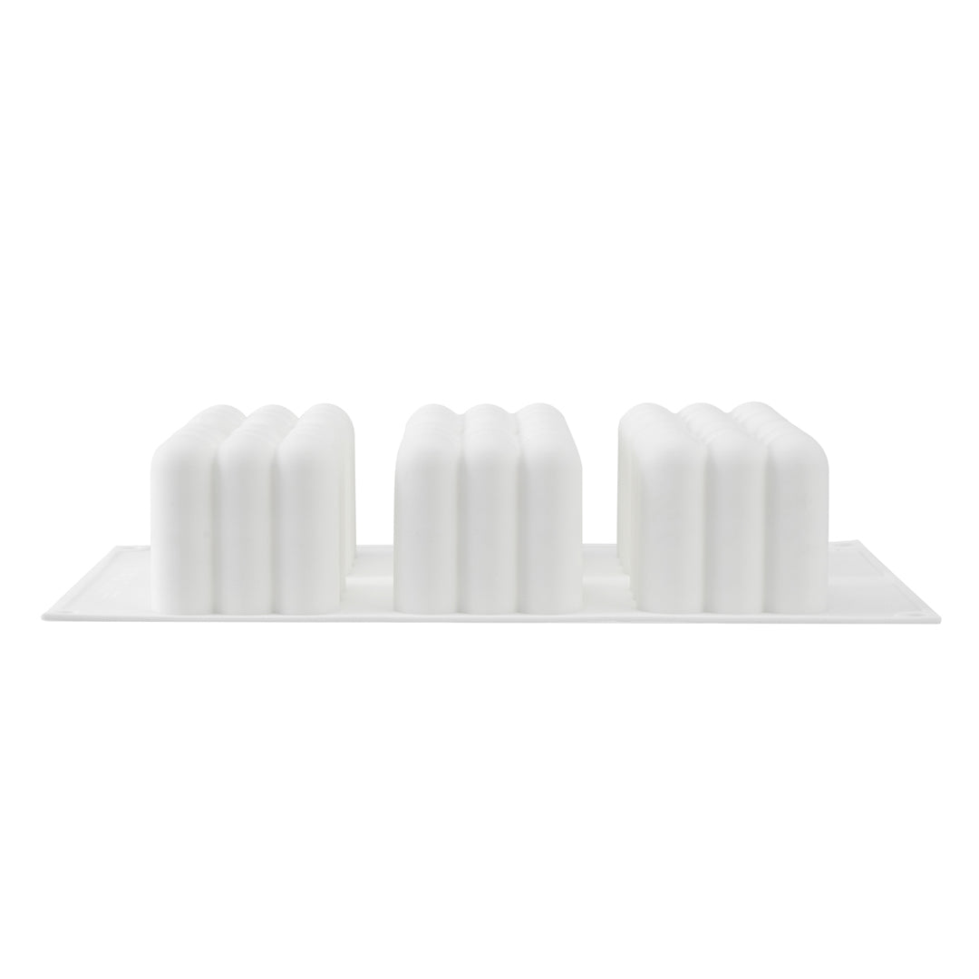 Pastry Tek Silicone Bubble Cube Baking Mold - 6-Compartment - 1 count box