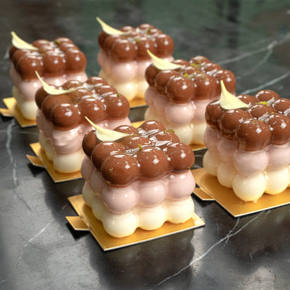 Pastry Tek Silicone Bubble Cube Baking Mold - 6-Compartment - 1 count box
