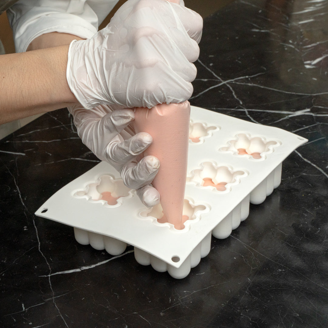 Pastry Tek Silicone Bubble Cube Baking Mold - 6-Compartment - 1 count box