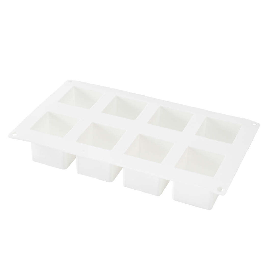 Pastry Tek Silicone Cube Baking Mold - 8-Compartment - 1 count box
