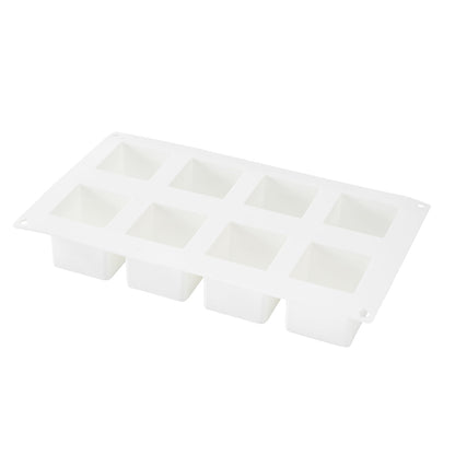 Pastry Tek Silicone Cube Baking Mold - 8-Compartment - 1 count box