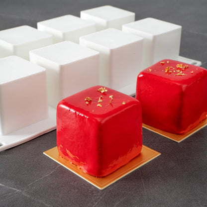 Pastry Tek Silicone Cube Baking Mold - 8-Compartment - 1 count box