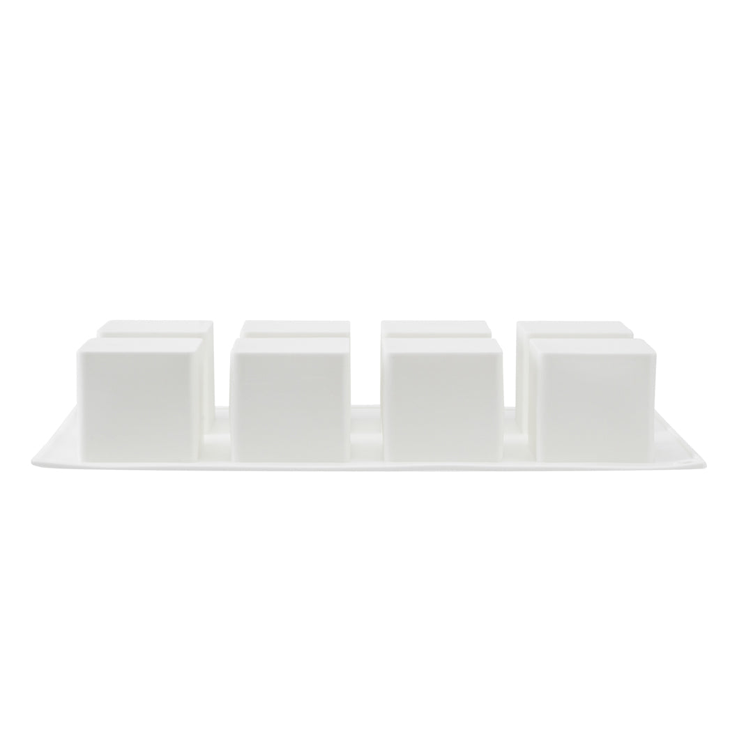 Pastry Tek Silicone Cube Baking Mold - 8-Compartment - 10 count box