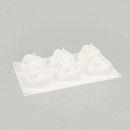 Pastry Tek Silicone Bunny Baking Mold - 6-Compartment - 1 count box