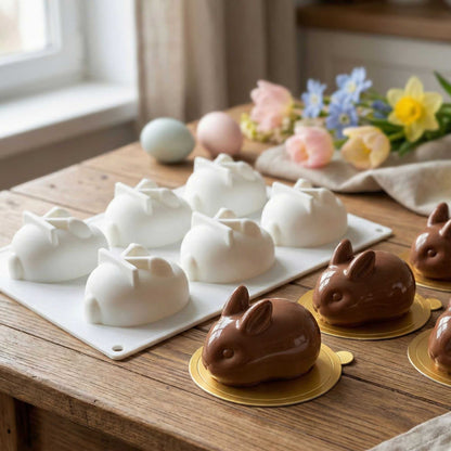 Pastry Tek Silicone Bunny Baking Mold - 6-Compartment - 1 count box