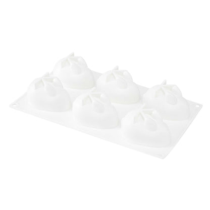 Pastry Tek Silicone Bunny Baking Mold - 6-Compartment - 10 count box