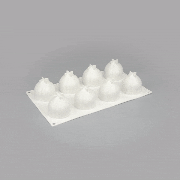 Pastry Tek Silicone Peach Baking Mold - 8-Compartment - 1 count box