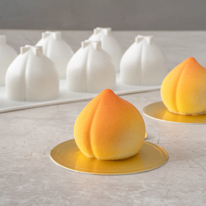 Pastry Tek Silicone Peach Baking Mold - 8-Compartment - 1 count box