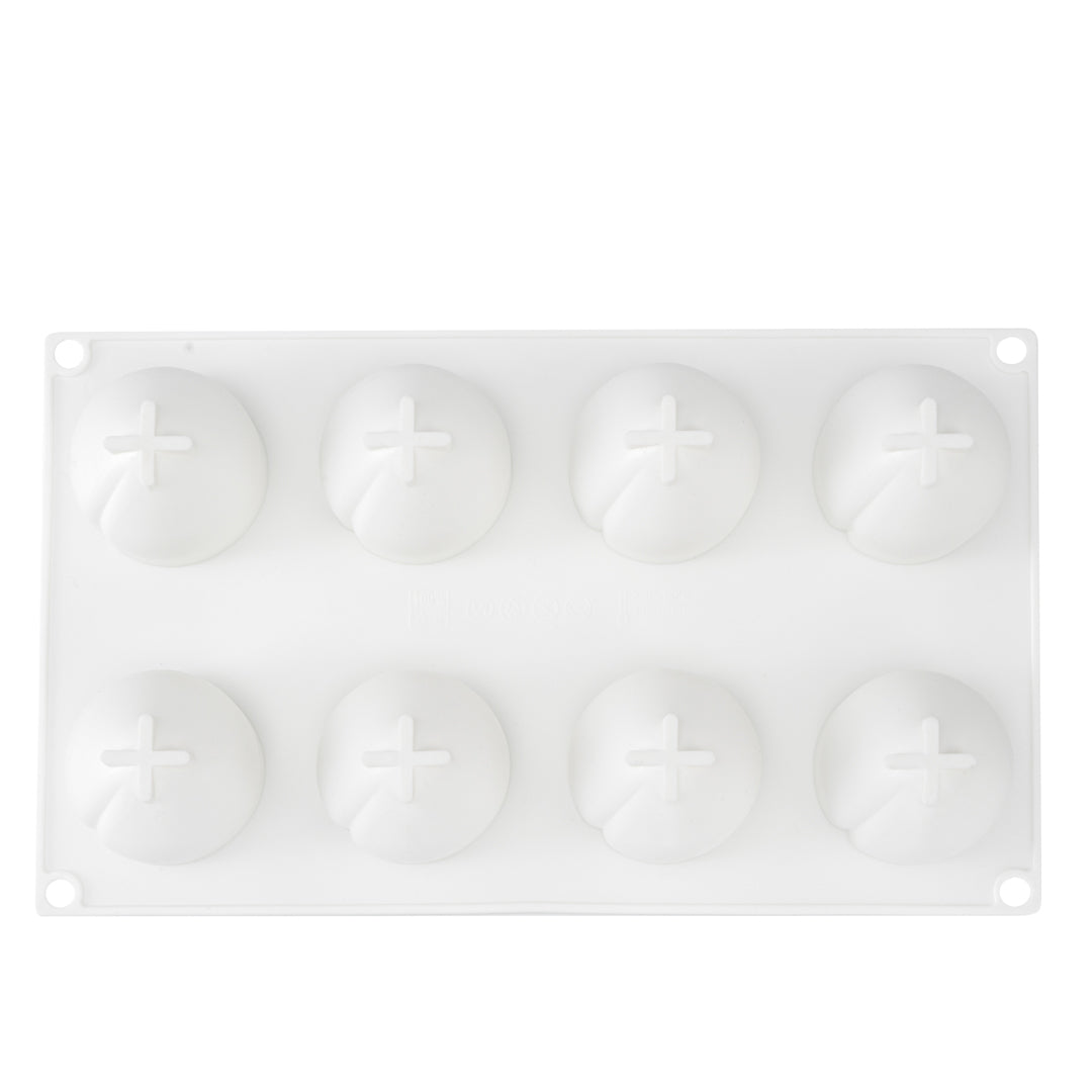 Pastry Tek Silicone Peach Baking Mold - 8-Compartment - 10 count box