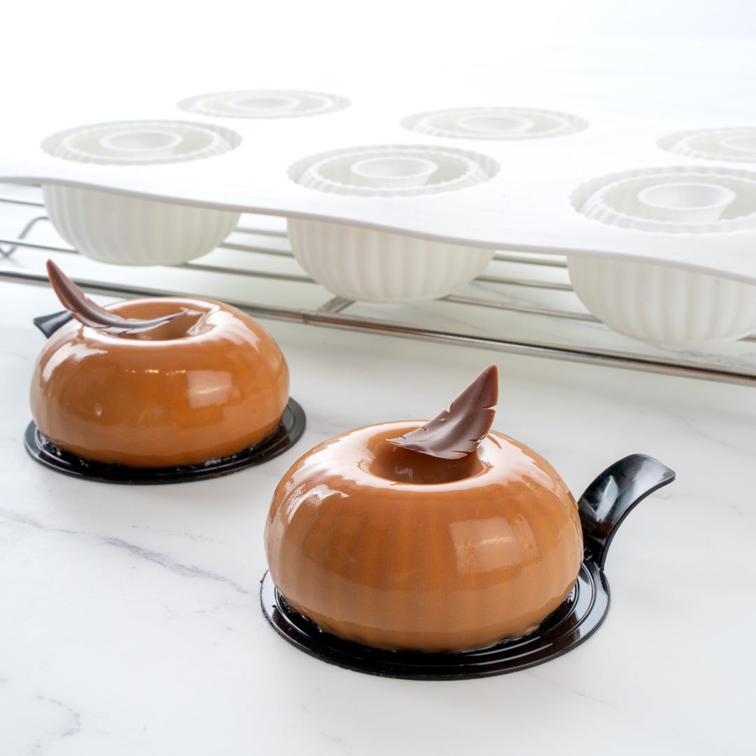 Pastry Tek Silicone Ridged Donut - 6-Compartment - 1 count box