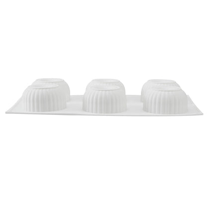 Pastry Tek Silicone Ridged Donut - 6-Compartment - 1 count box