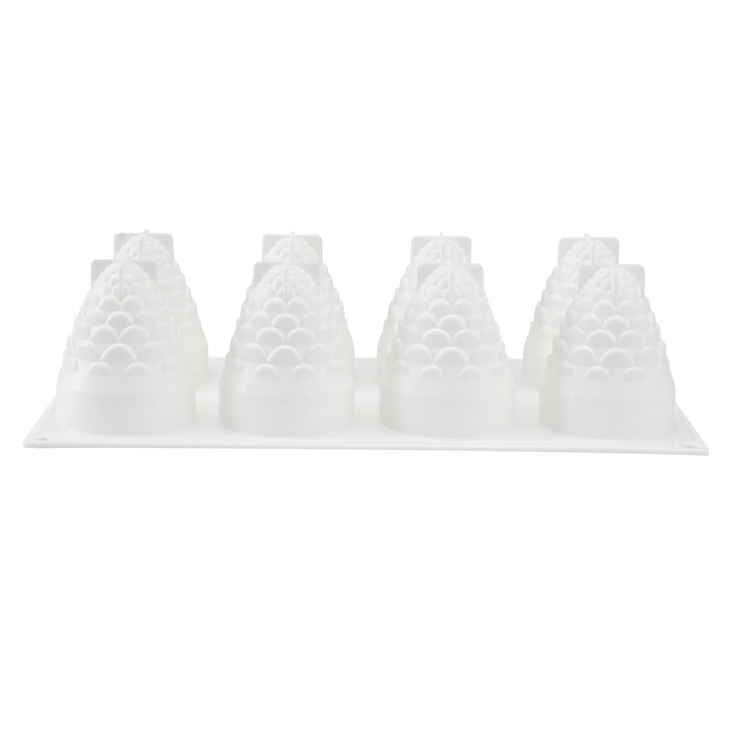 Pastry Tek Silicone Pineapple Baking Mold - 8-Compartment - 10 count box